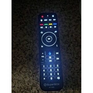 SuperBox RC-200L Bluetooth Voice Remote Control Backlit Replacement Black